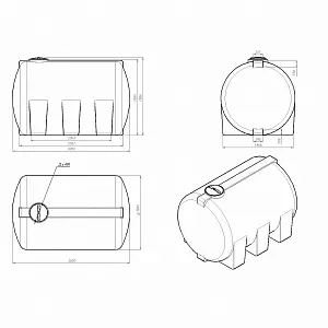 Пластиковая емкость ЭкоПром H 8000 (Черный) 2